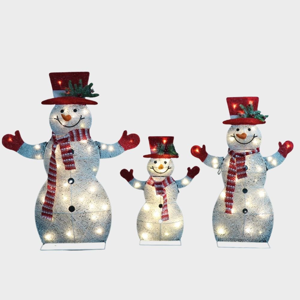 LED Glitter Snowman Family from You Know Who's