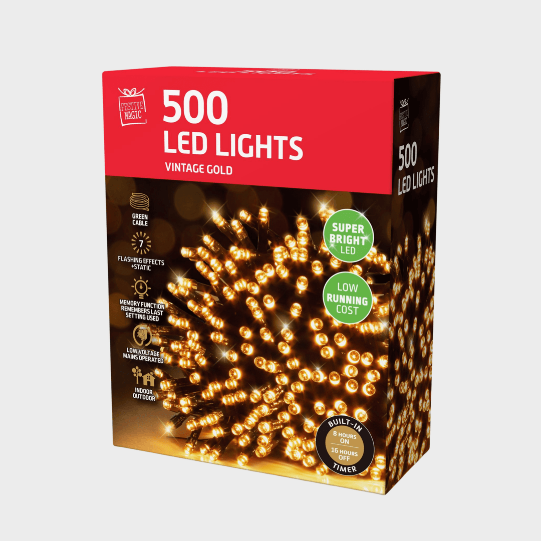 LED lights 500 timer vintage gold from You Know Who's