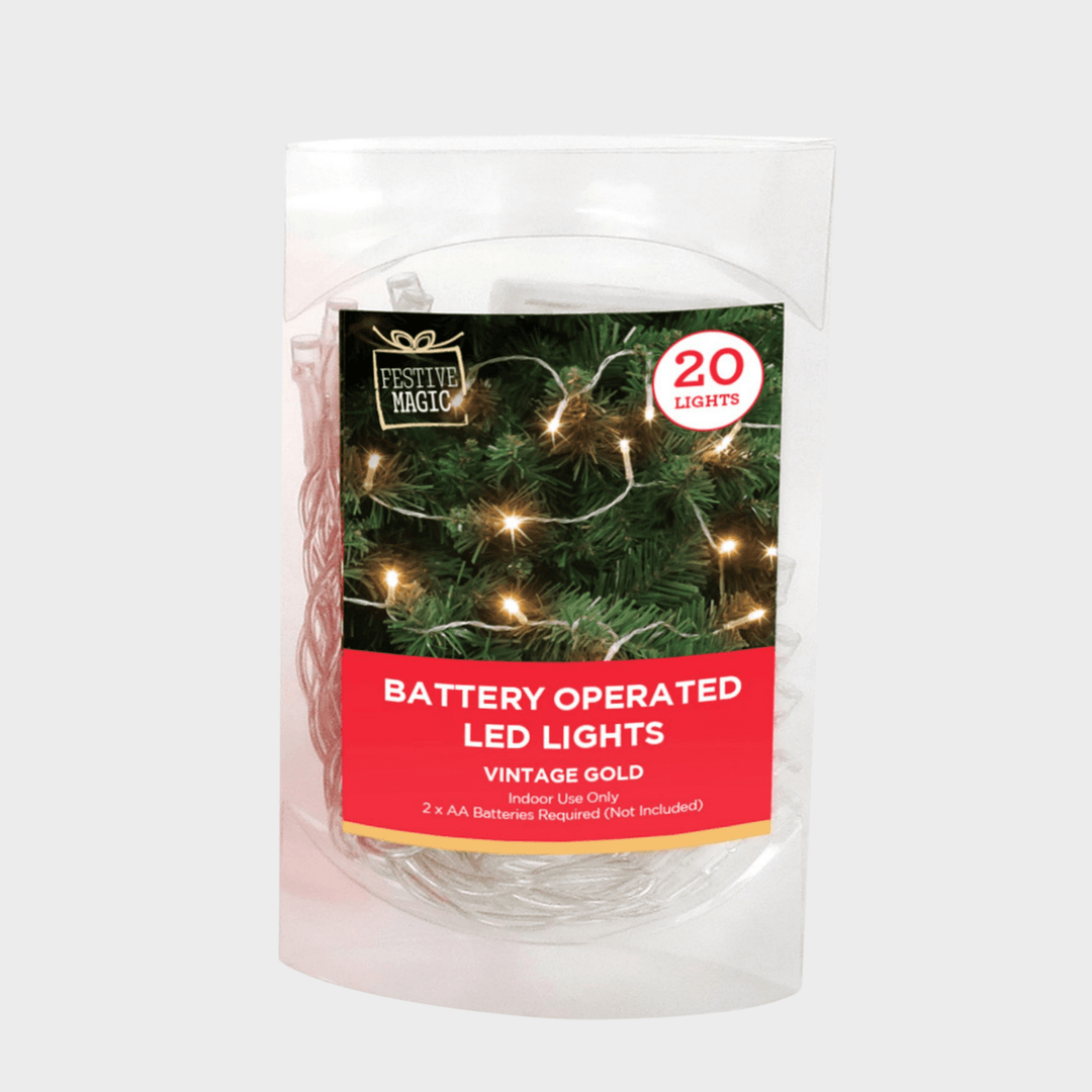 LED string lights 20 vintage gold from You Know Who's