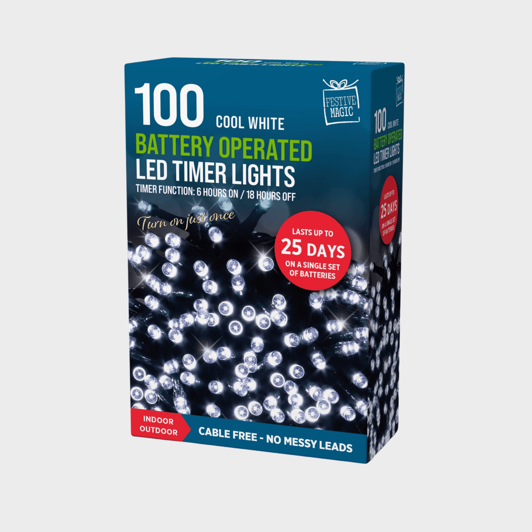 LED timer lights 100 white from You Know Who's