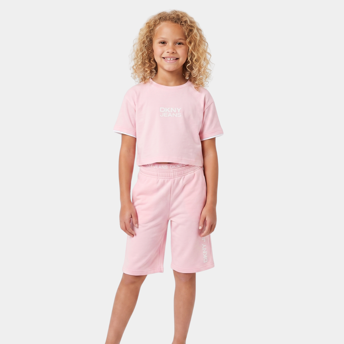 Girls DKNY T-Shirt and Long Shorts Set
