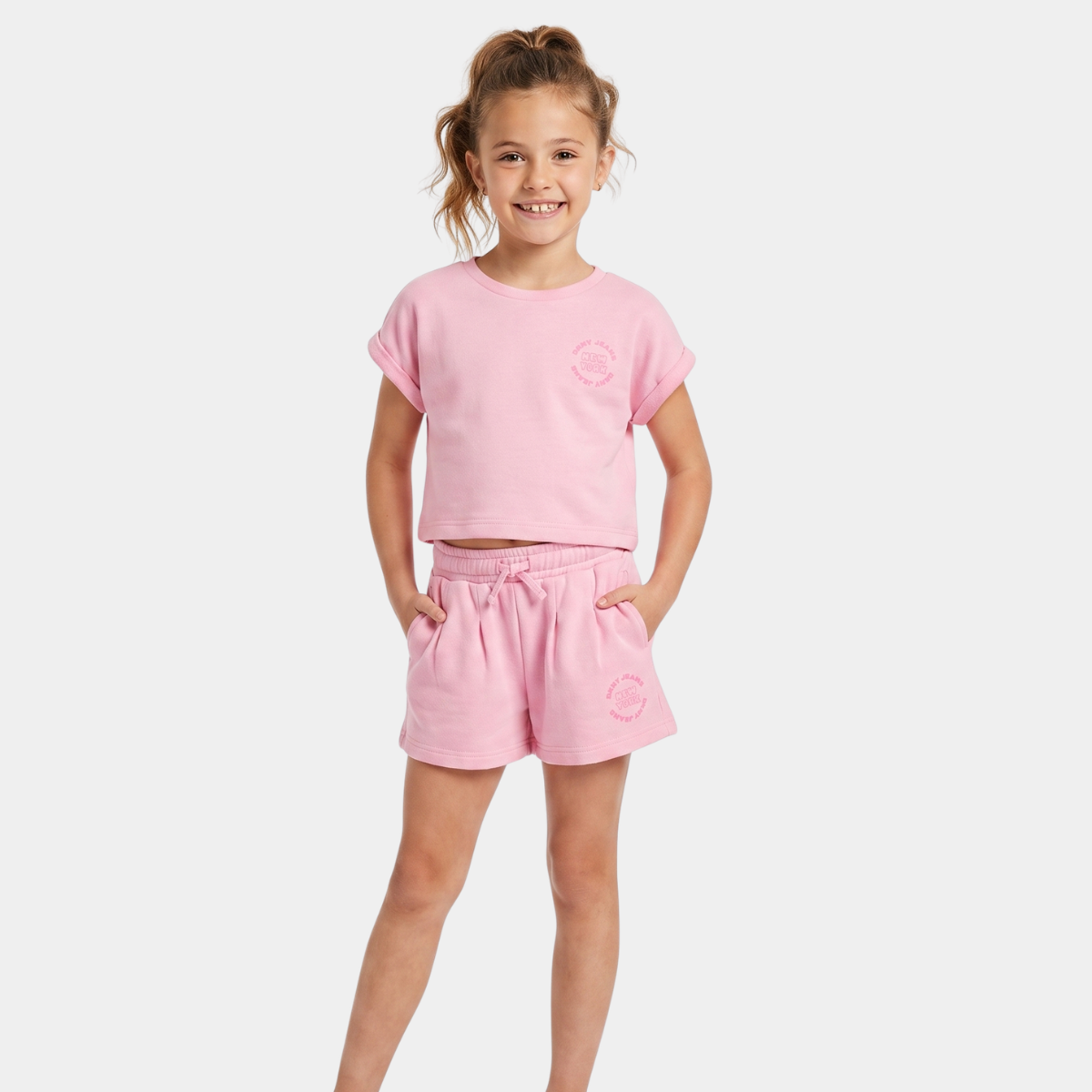 Girls DKNY New York Shorty Set