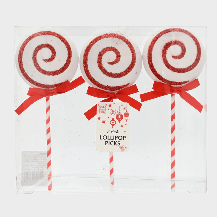 Lollipop pick 22cm 3pk asst from You Know Who's