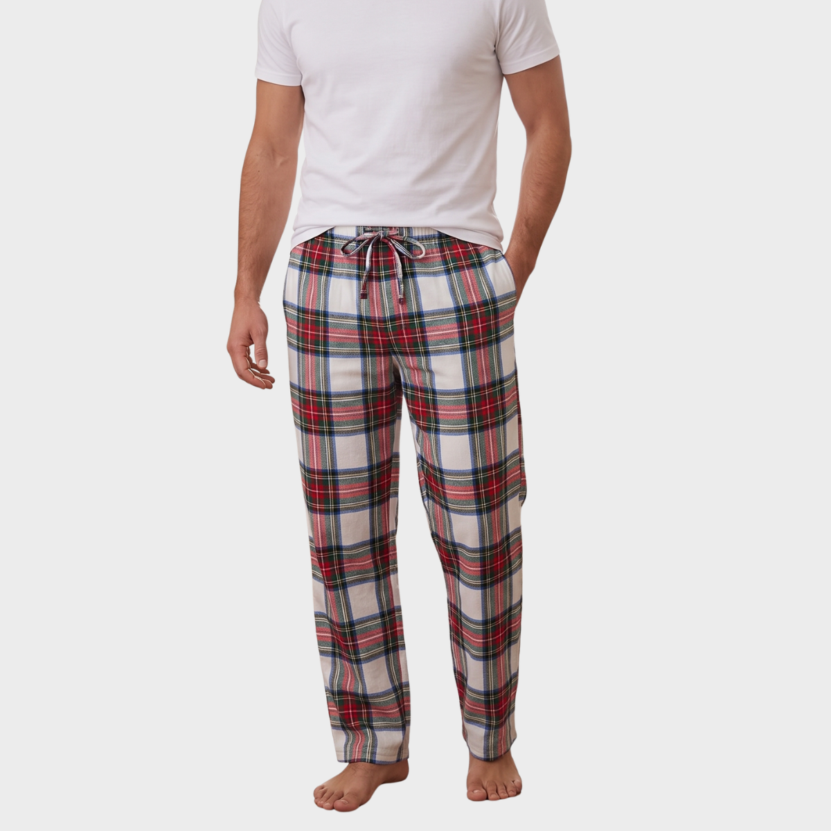 Men's Red Check Pj Bottom