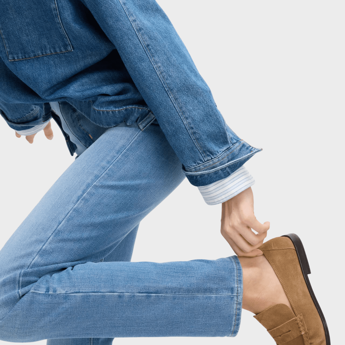 Magic High Waist Straight Leg Jeans Light Indigo from You Know Who's