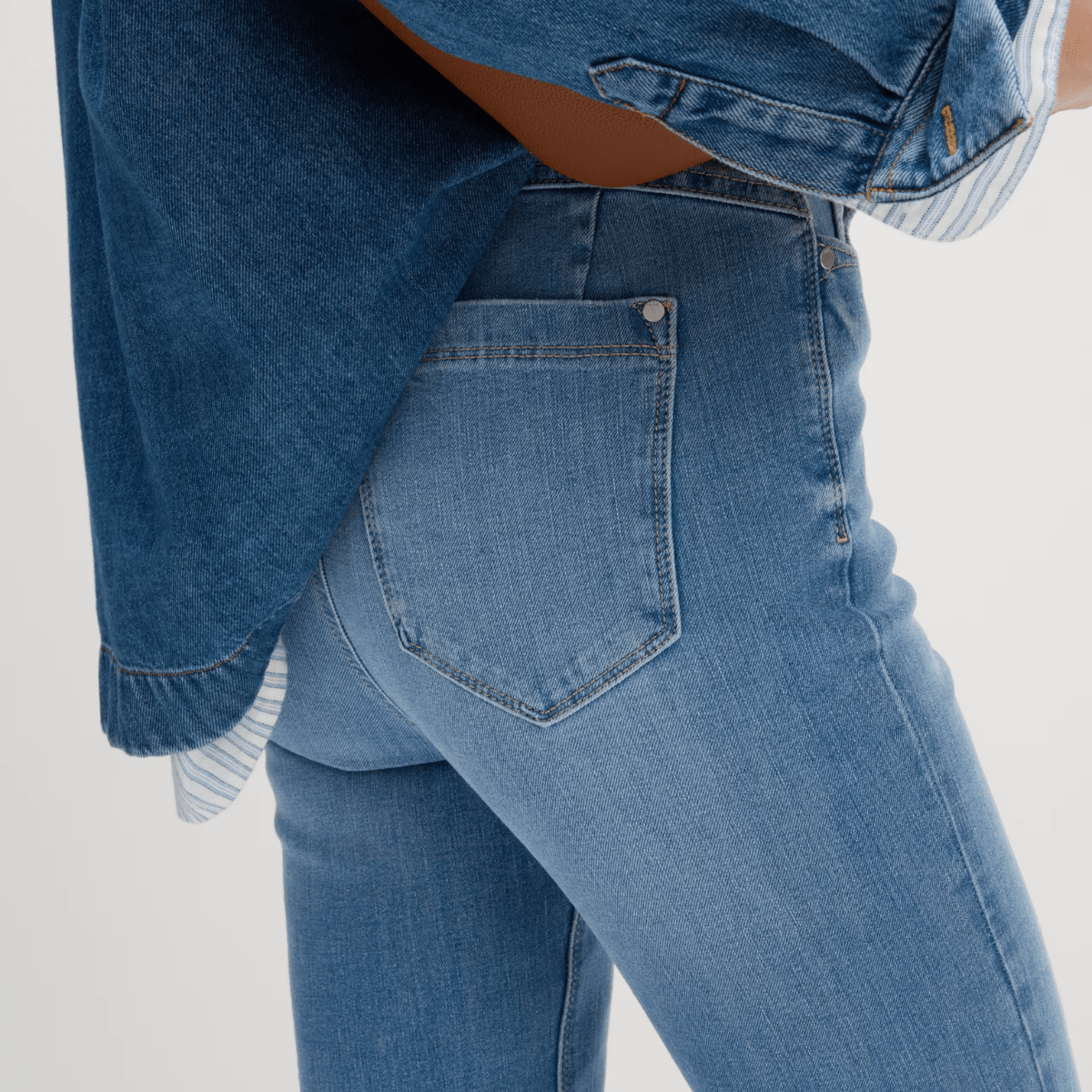 Magic High Waist Straight Leg Jeans Light Indigo from You Know Who's