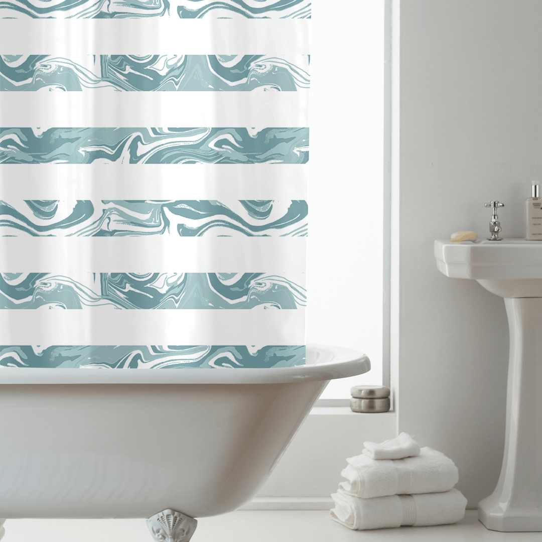 Marble Wave Shower Curtain from You Know Who's