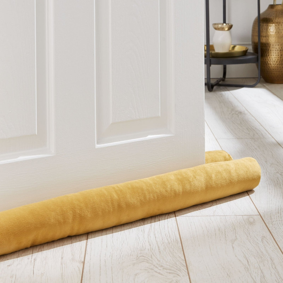 Matt Velvet Ochre Double Sided Draught Excluder from You Know Who's