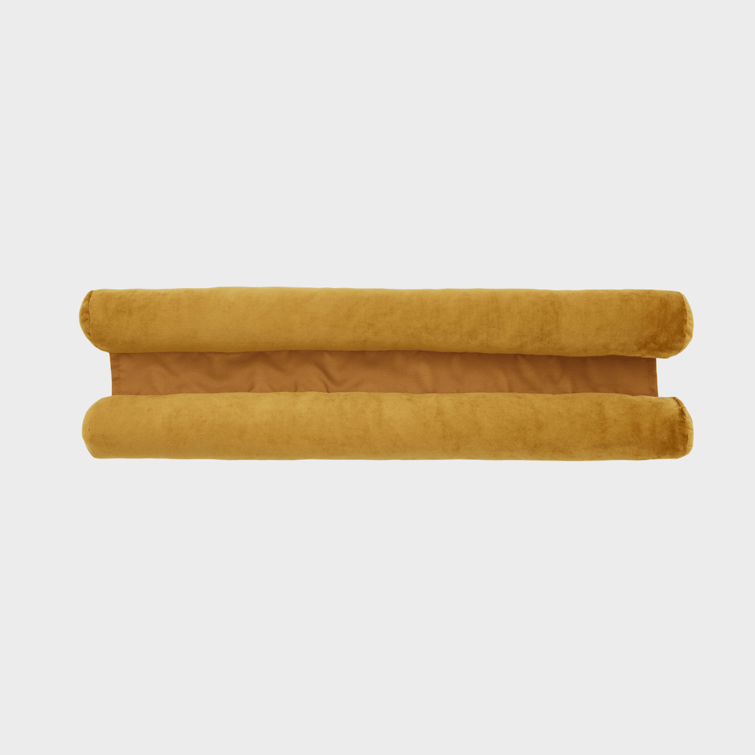 Matt Velvet Ochre Double Sided Draught Excluder from You Know Who's