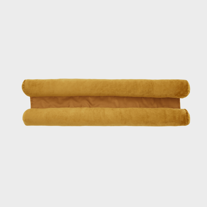 Matt Velvet Ochre Double Sided Draught Excluder from You Know Who's