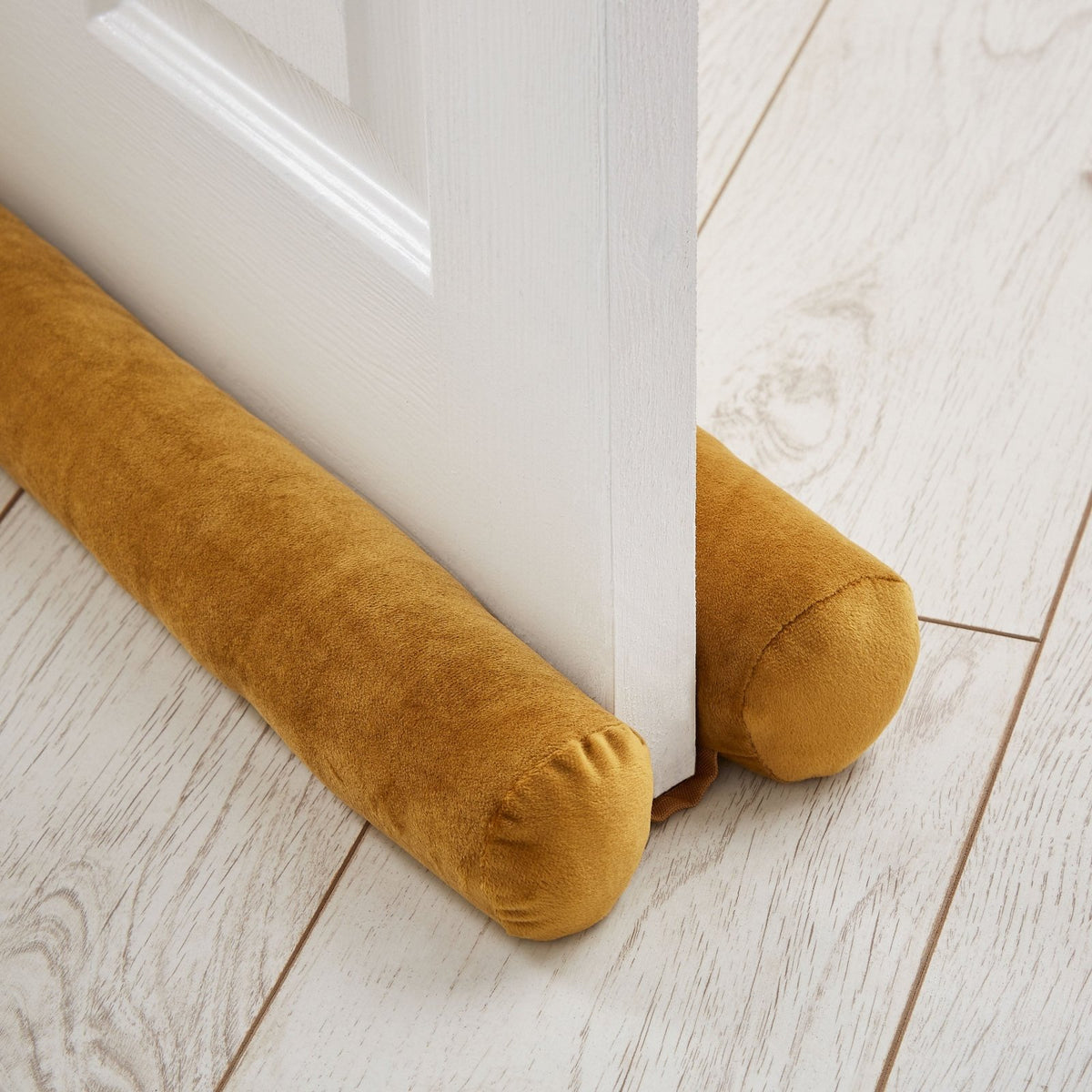 Matt Velvet Ochre Double Sided Draught Excluder from You Know Who's