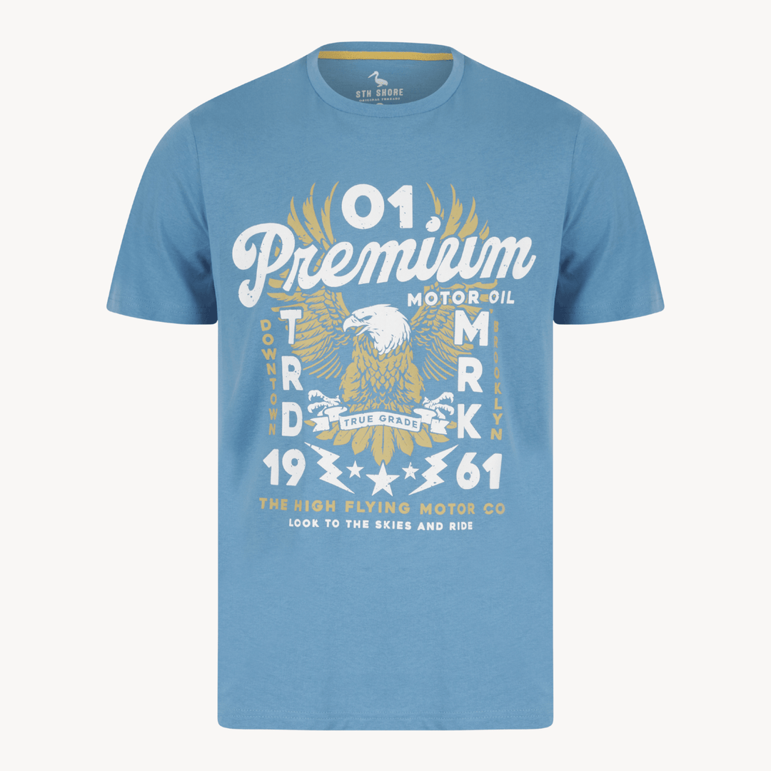 Mens 01 Premium T-Shirt Blue from You Know Who's