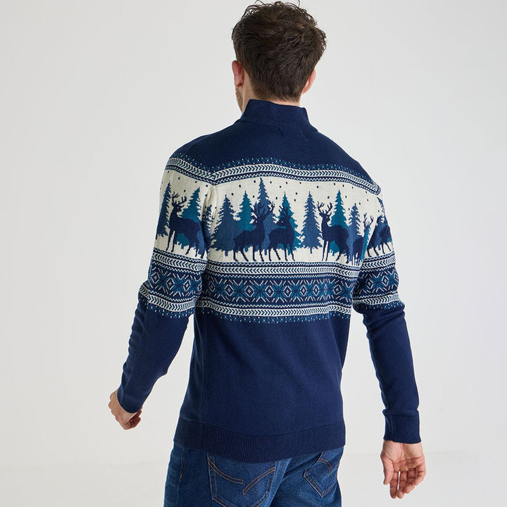 Mens 1/4 Zip Christmas Jumper from You Know Who's