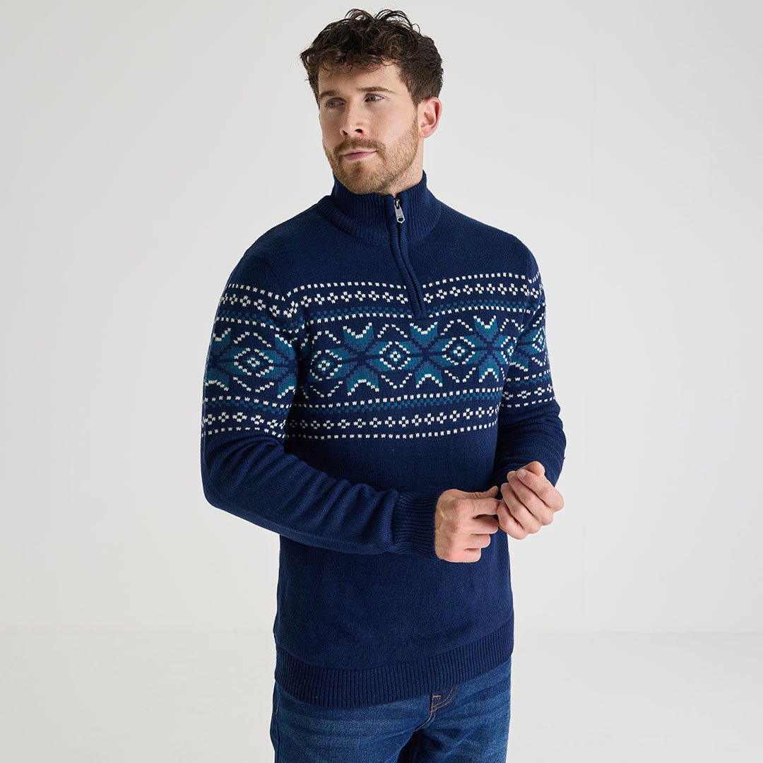 Mens 1/4 Zip Christmas Jumper from You Know Who's