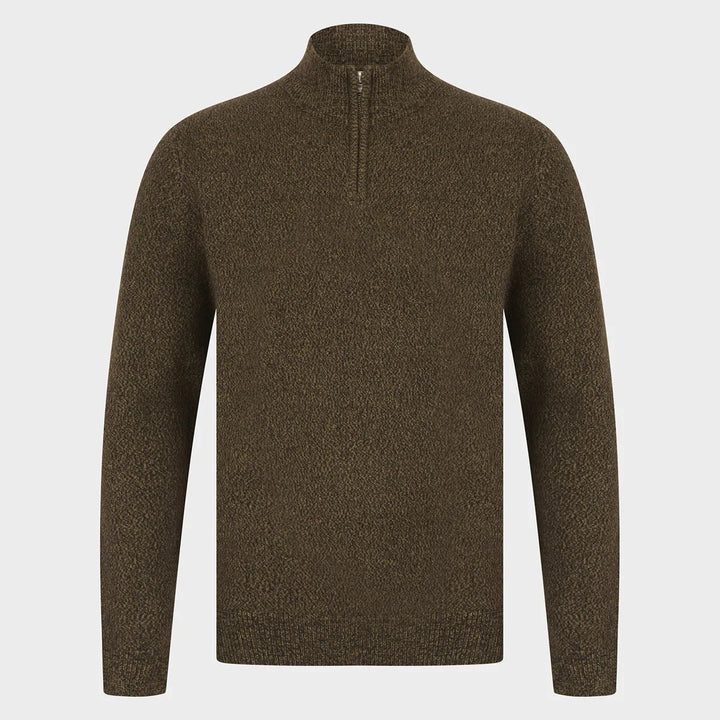 Mens 1/4 Zip Marled Jumper from You Know Who's