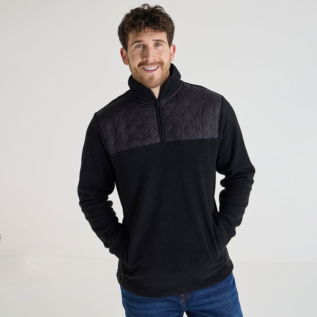 Mens 1/4 Zip Quilted Fleece from You Know Who's