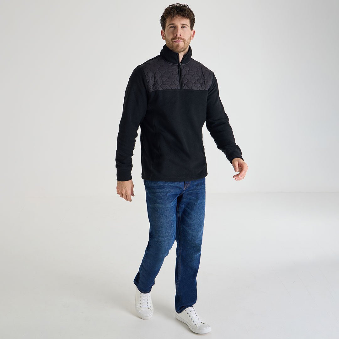 Mens 1/4 Zip Quilted Fleece – You Know Who's