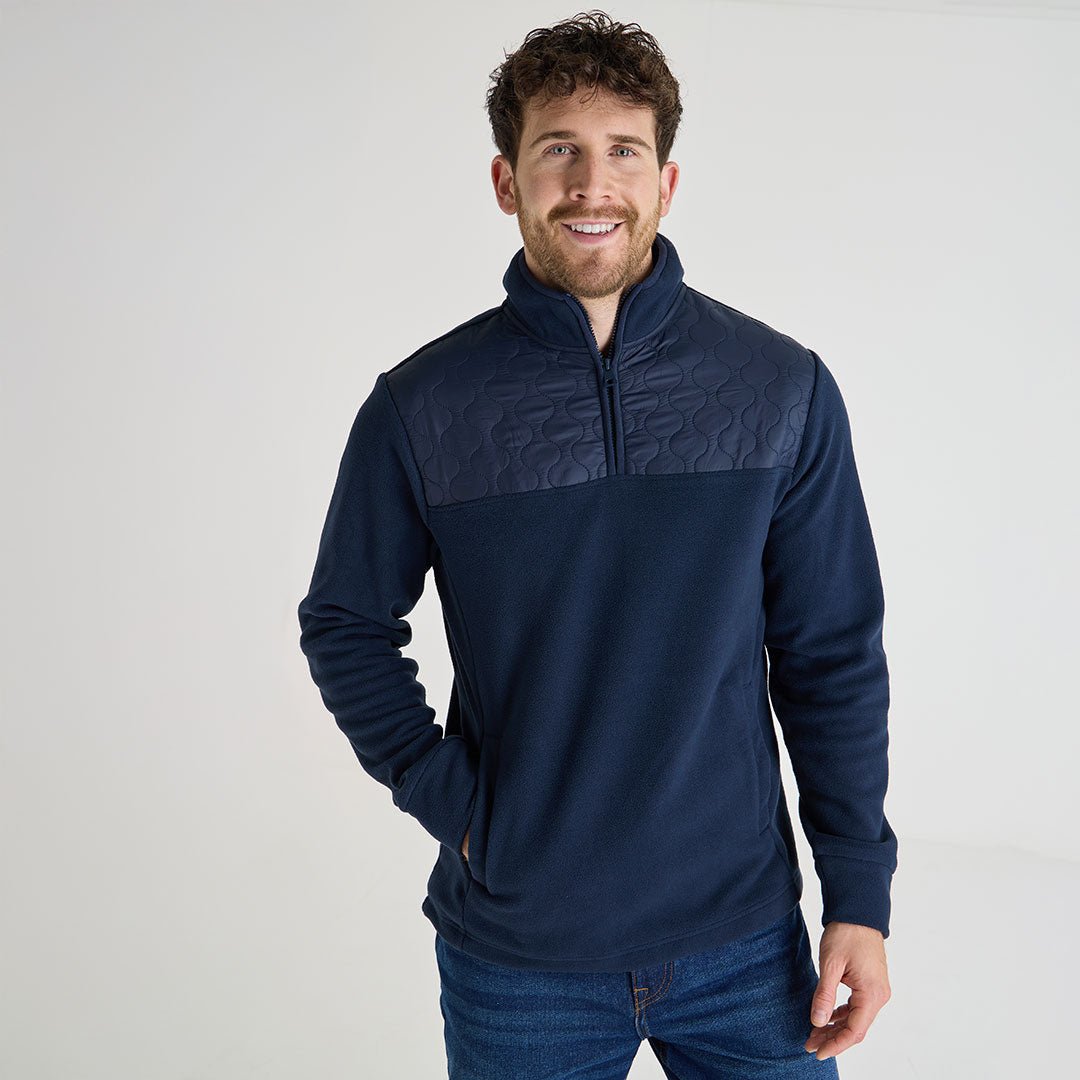 Mens 1/4 Zip Quilted Fleece from You Know Who's