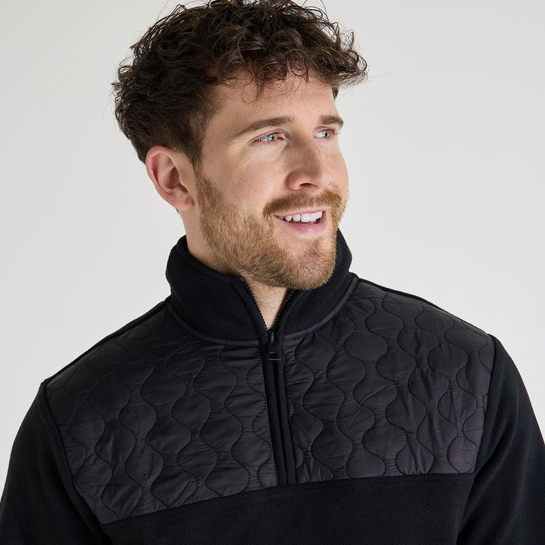 Mens 1/4 Zip Quilted Fleece – You Know Who's