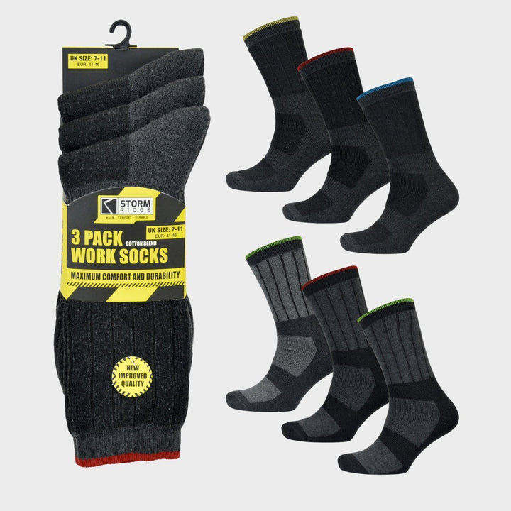 Men`s 3 Pack Work Socks from You Know Who's