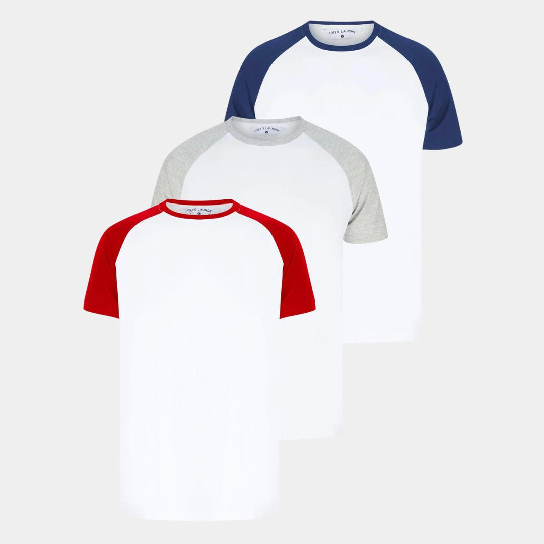 Mens 3pk Tokyo Laundry Raglan Sleeve T - Shirts from You Know Who's