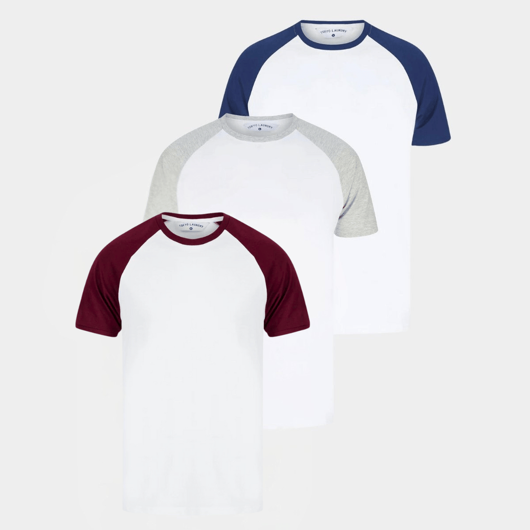 Mens 3pk Tokyo Laundry Raglan Sleeve T-Shirts from You Know Who's