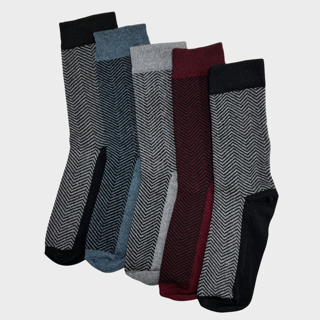Mens 5pk Cotton Rich Zig Zag Socks from You Know Who's