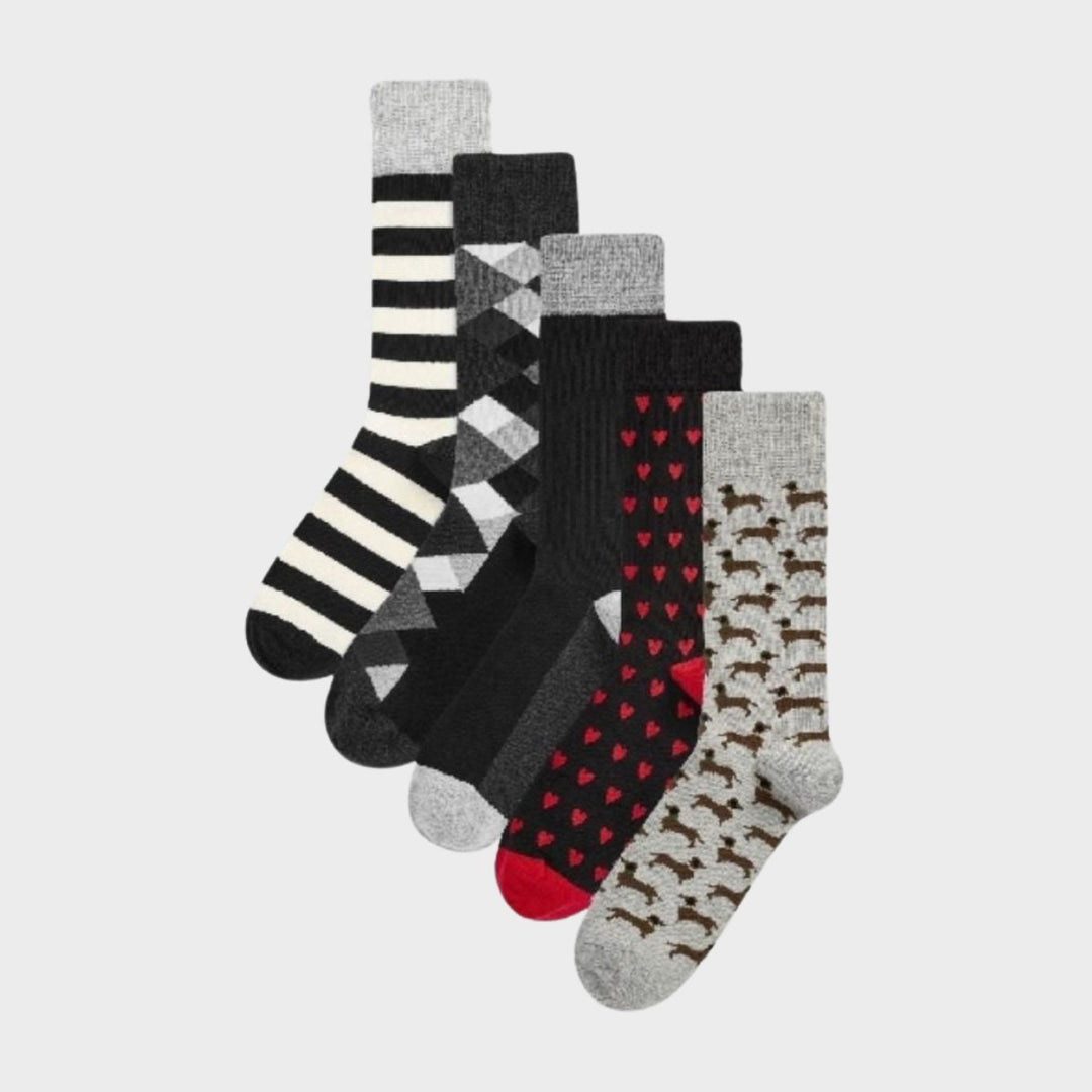 Mens 5pk Happy Socks Sausage Dog from You Know Who's