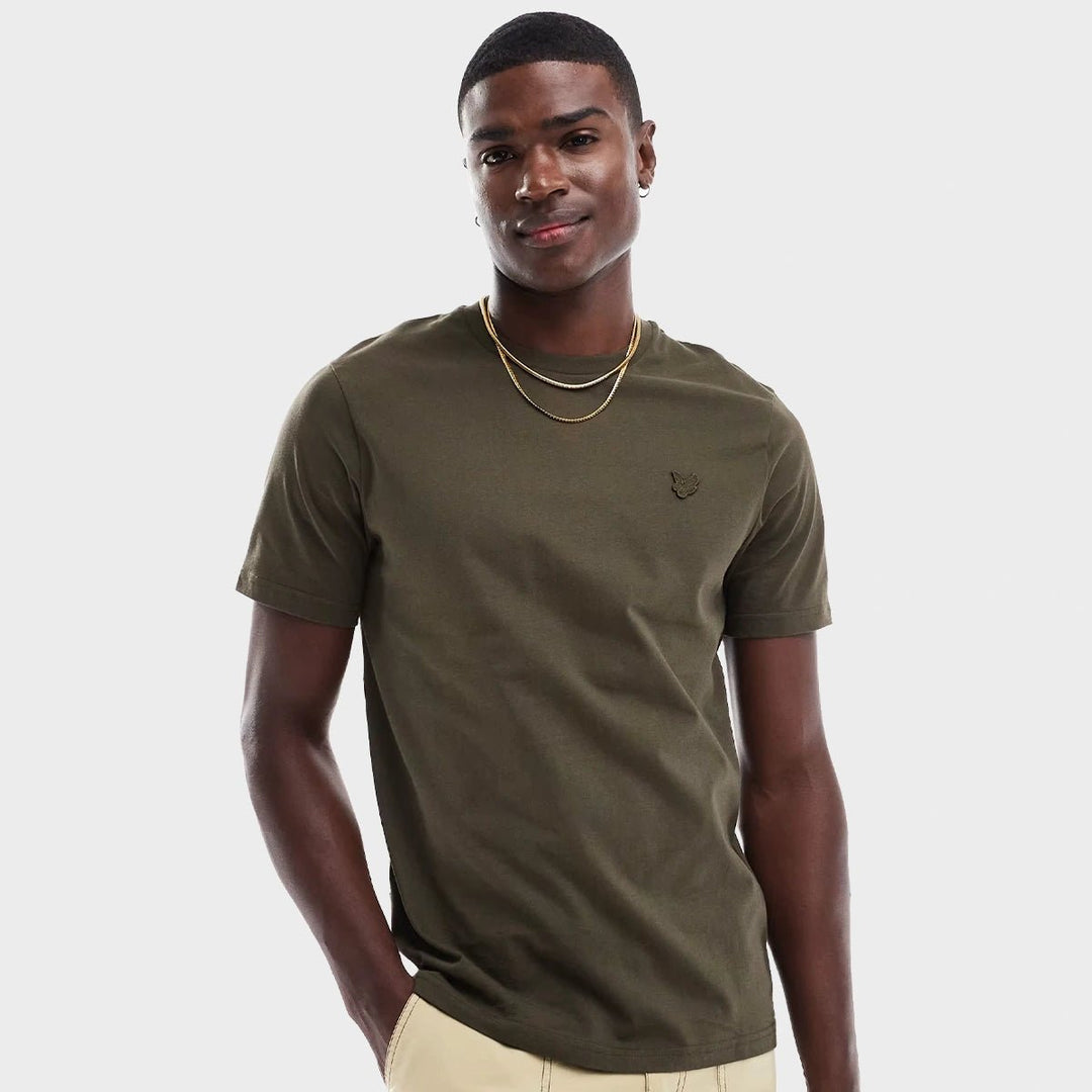 Men's Army Green Lyle & Scott Logo T-shirt from You Know Who's