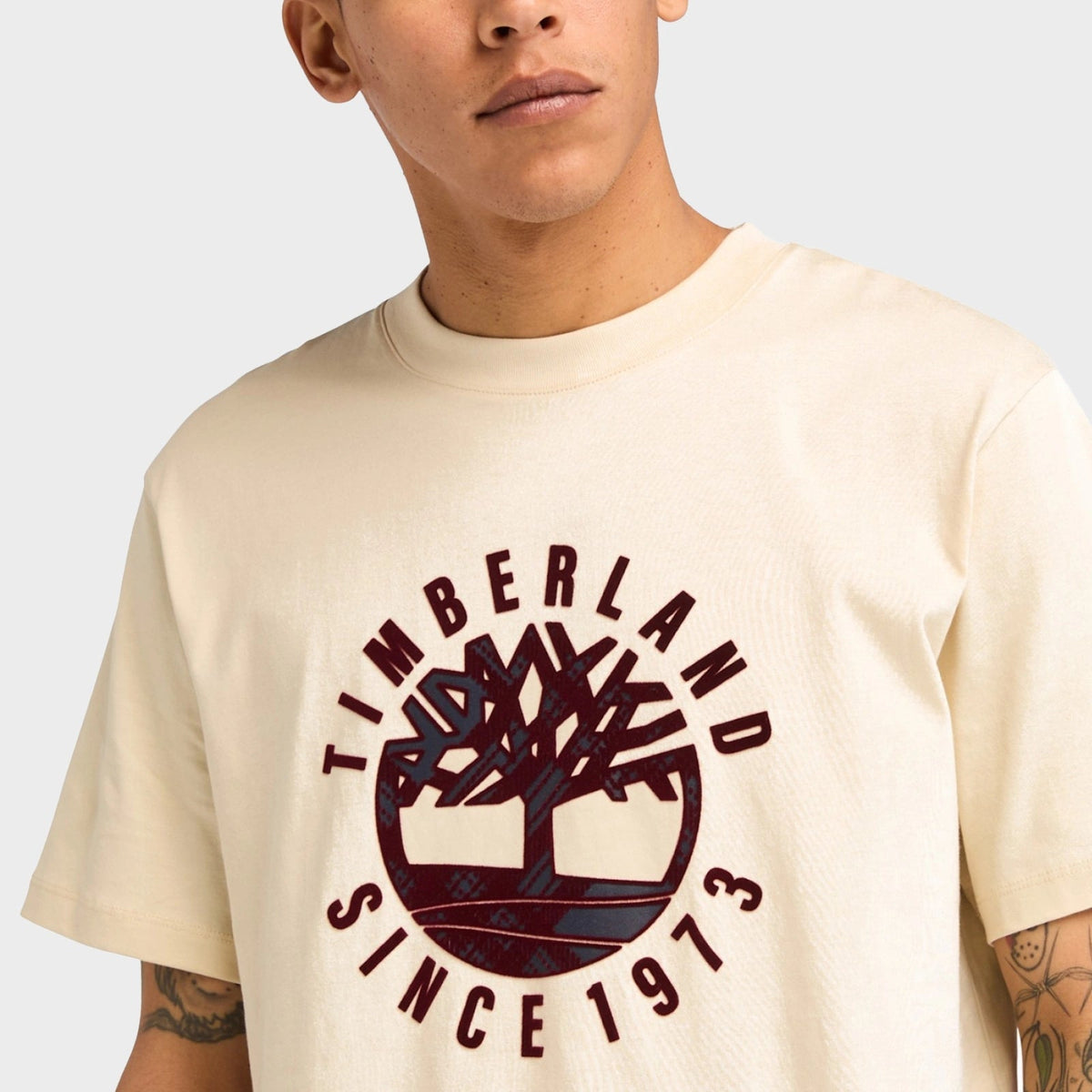 Mens Beige Mix Logo Timberland T-Shirt from You Know Who's