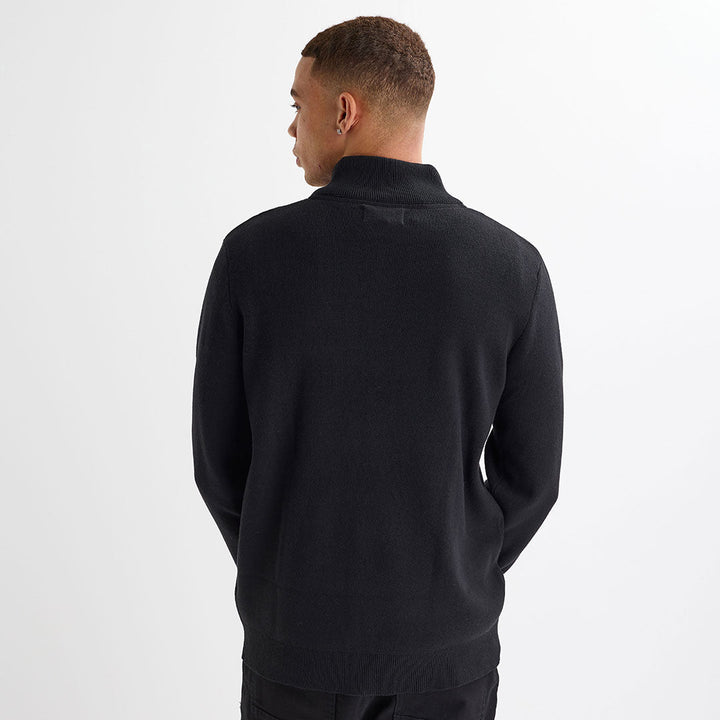 Mens Black 1/4 Zip Jumper from You Know Who's