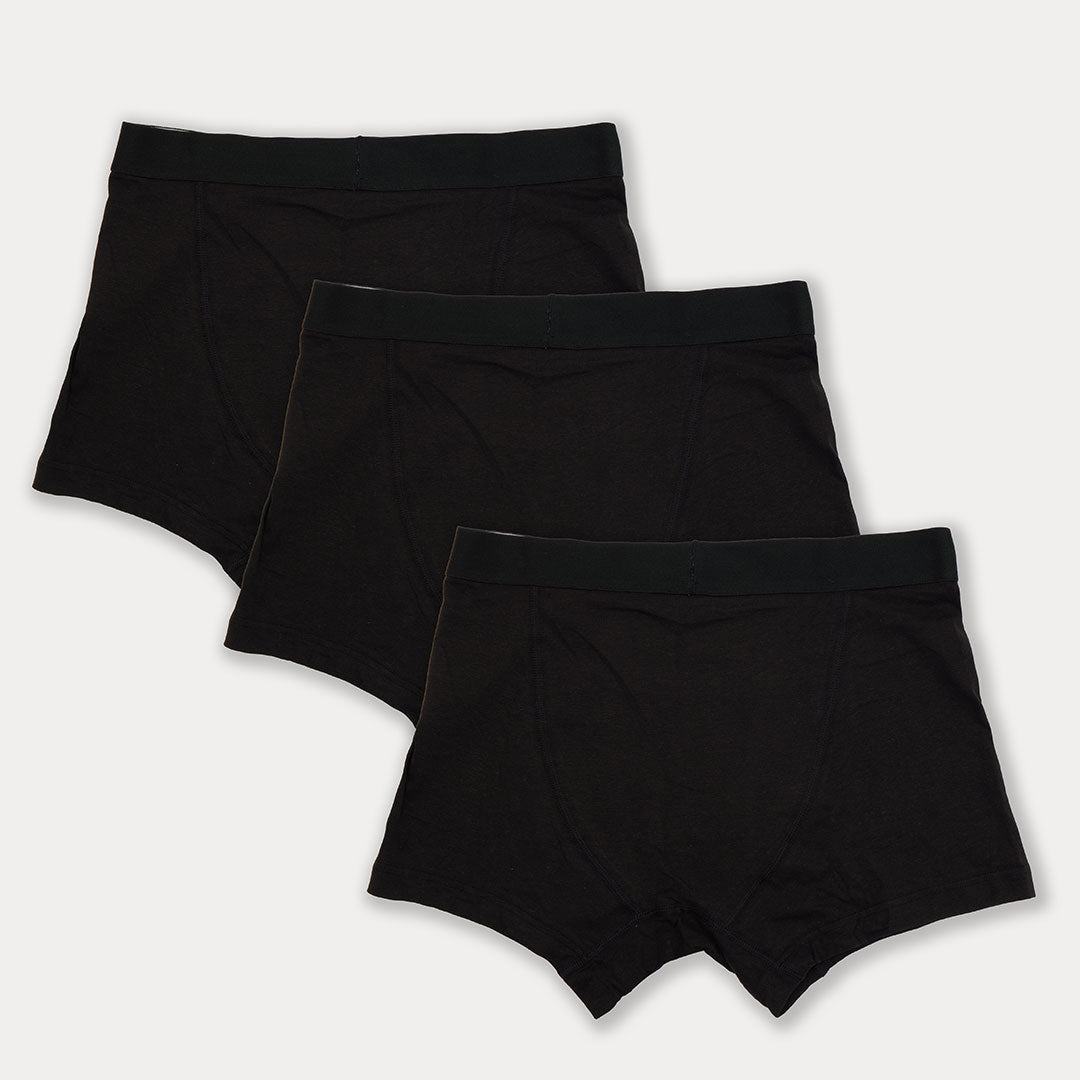 Mens Black 3pk Hipster Boxers from You Know Who's
