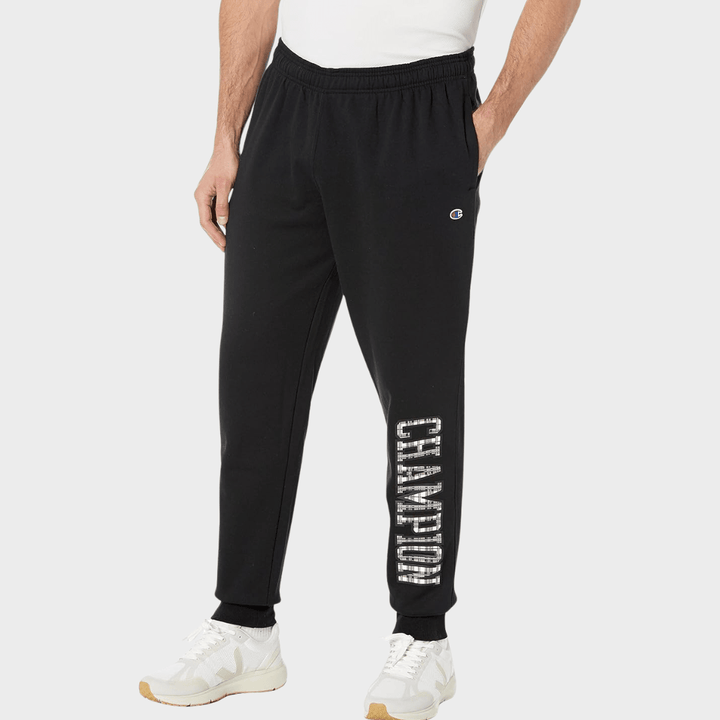 Men's Black Champion Rubber Print Jogger from You Know Who's
