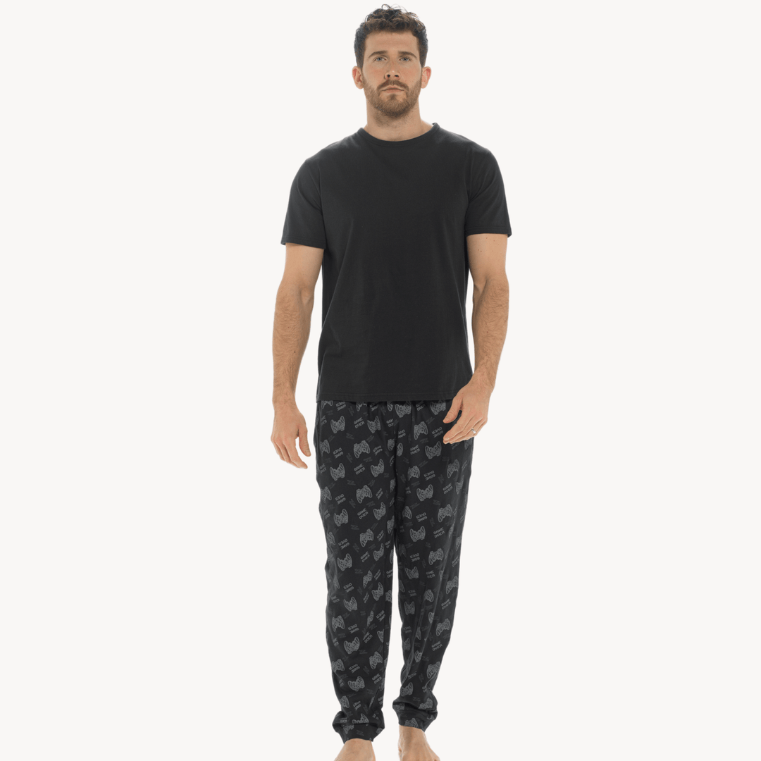 Mens Black Gaming Pj Set from You Know Who's