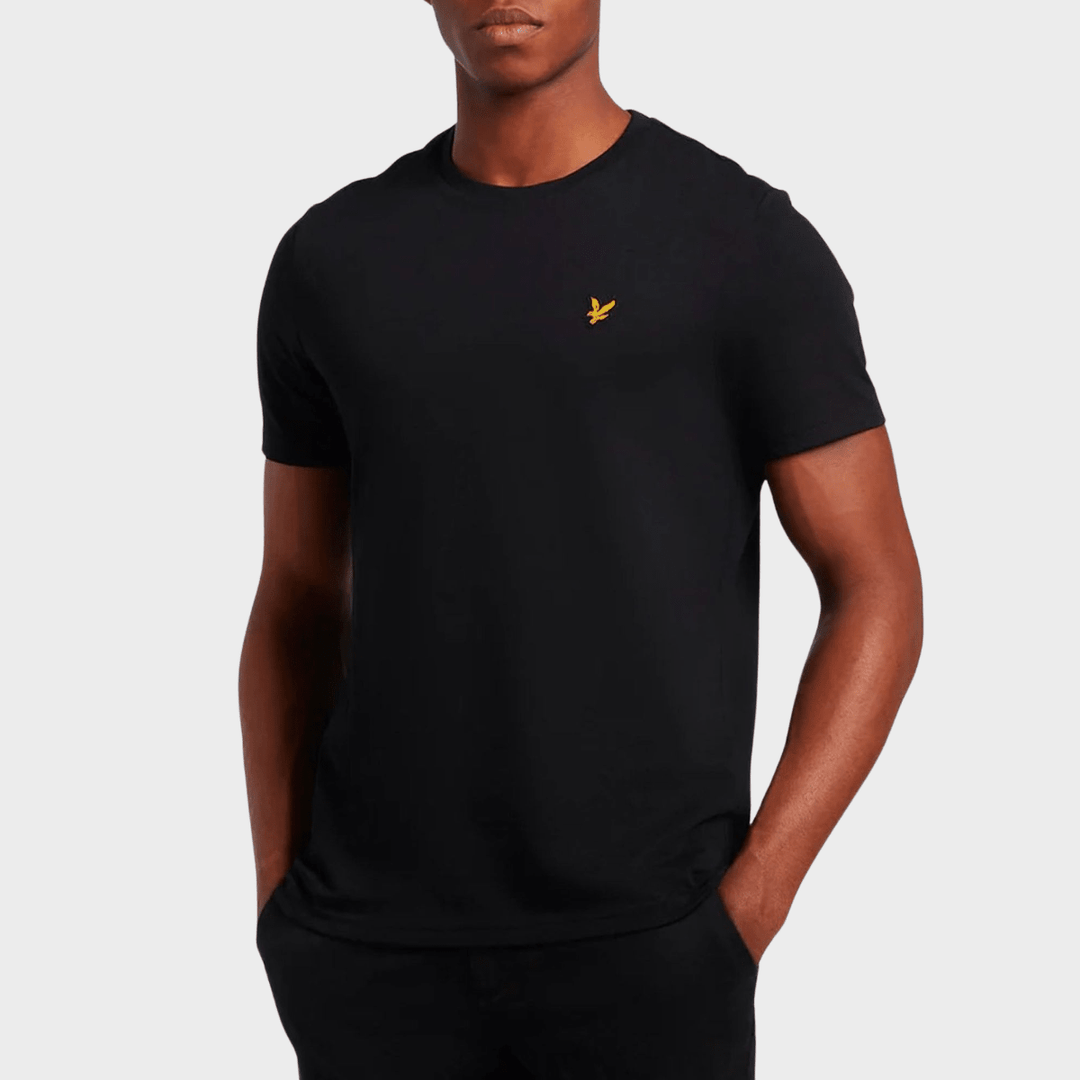 Men's Black Lyle and Scott Rubber Badge T-shirt from You Know Who's