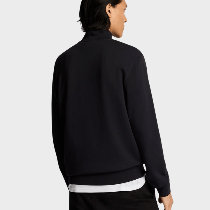 Mens Black Lyle & Scott 1/4 Zip Tonal Badge from You Know Who's