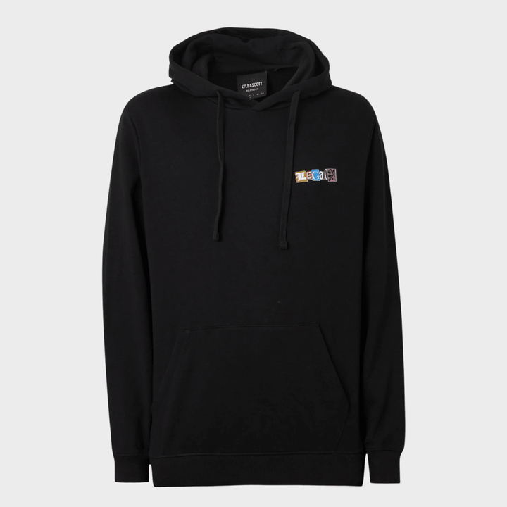 Mens Black Lyle & Scott Text Hoodie from You Know Who's