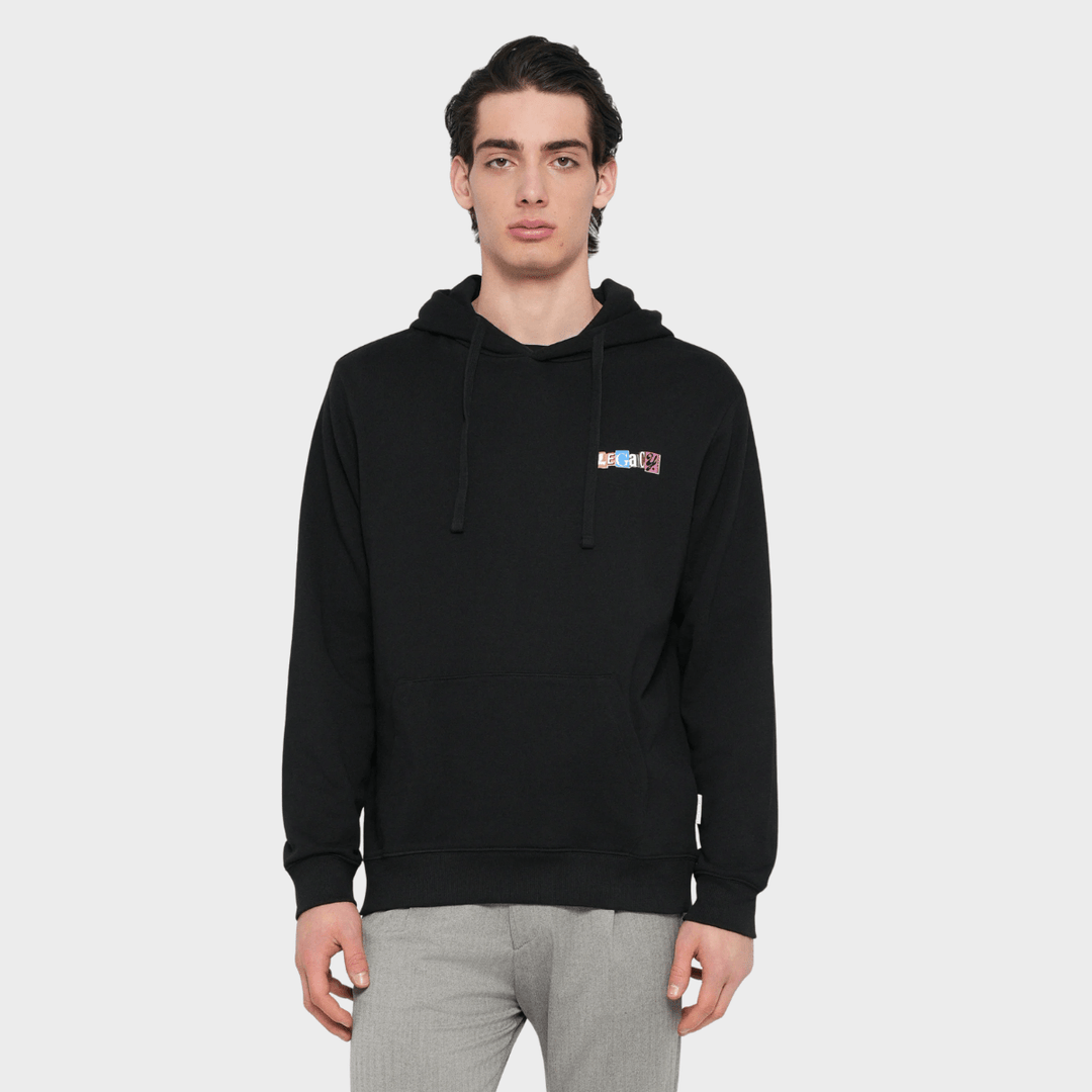 Mens Black Lyle & Scott Text Hoodie from You Know Who's