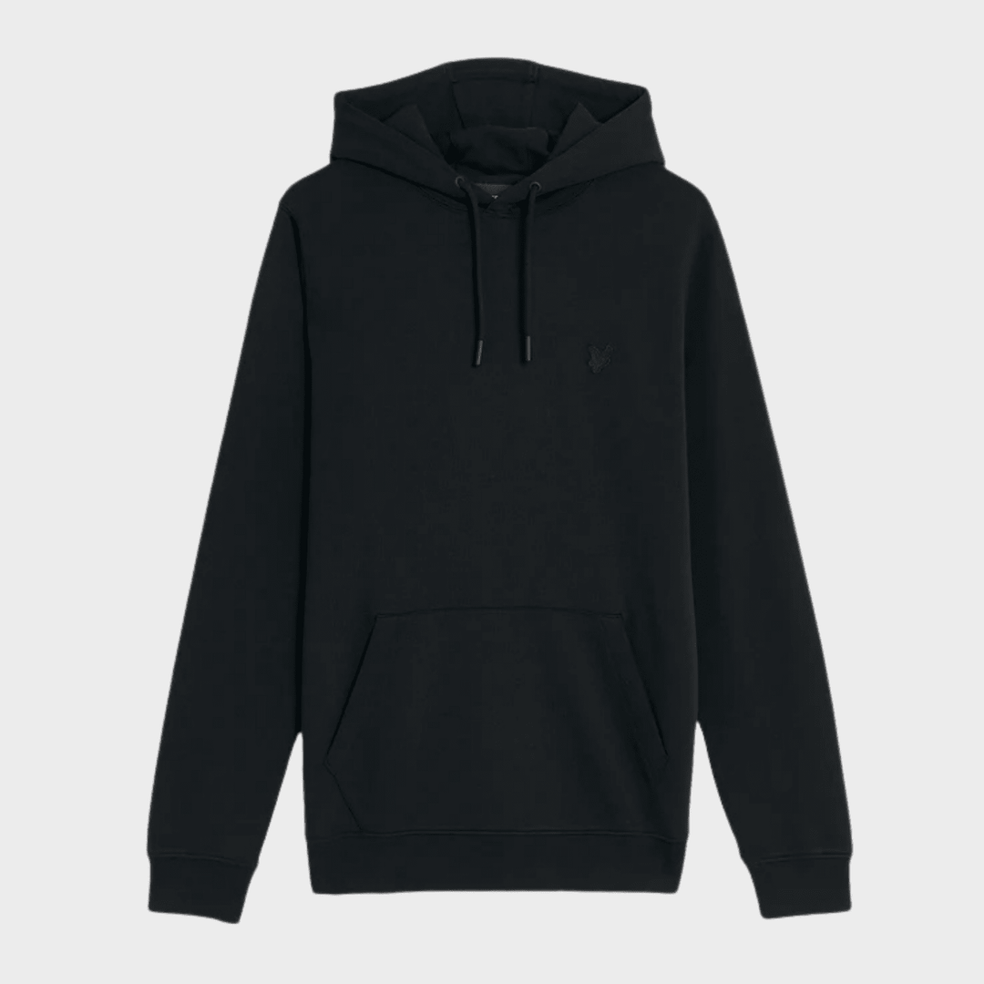 Mens Black Lyle & Scott Tonal Badge Hoodie from You Know Who's
