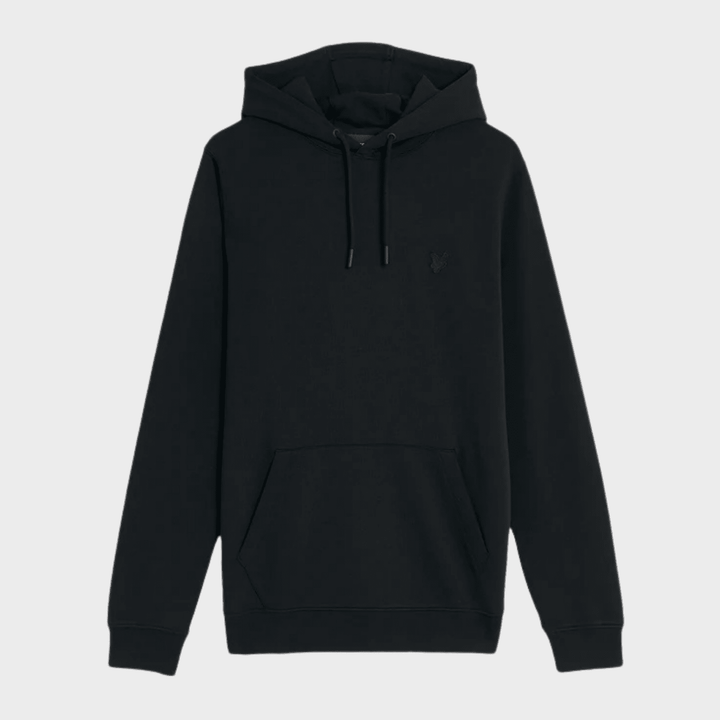 Mens Black Lyle & Scott Tonal Badge Hoodie from You Know Who's