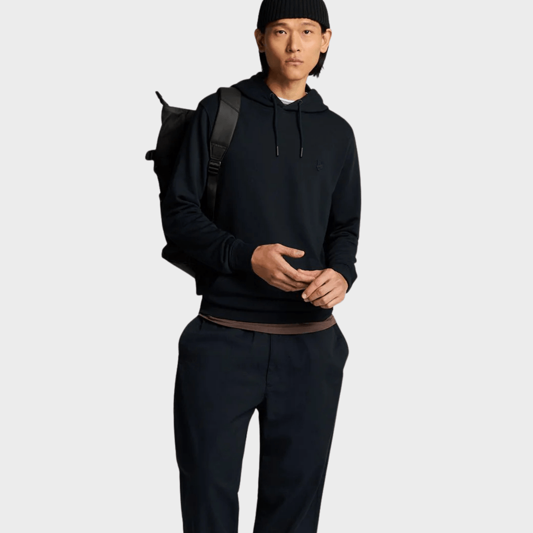 Mens Black Metal Logo Lyle & Scott Hoodie from You Know Who's