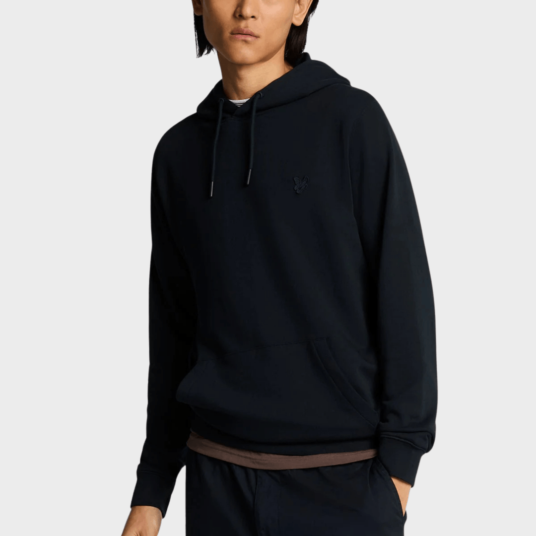 Mens Black Metal Logo Lyle & Scott Hoodie from You Know Who's