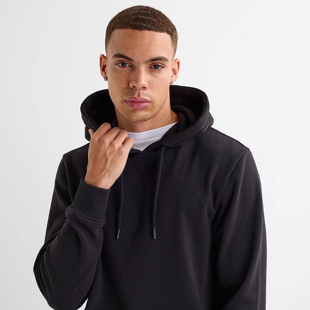 Mens Black Mock Layer Hoodie from You Know Who's