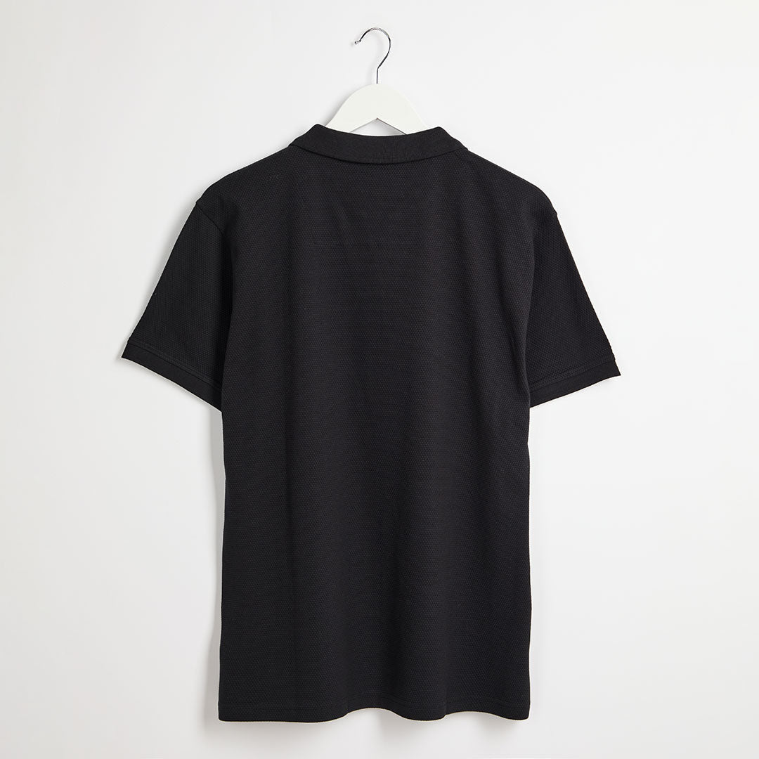 Mens Black Popcorn Text Polo from You Know Who's