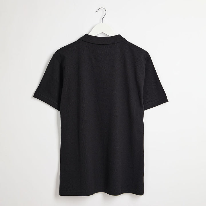Mens Black Popcorn Text Polo from You Know Who's