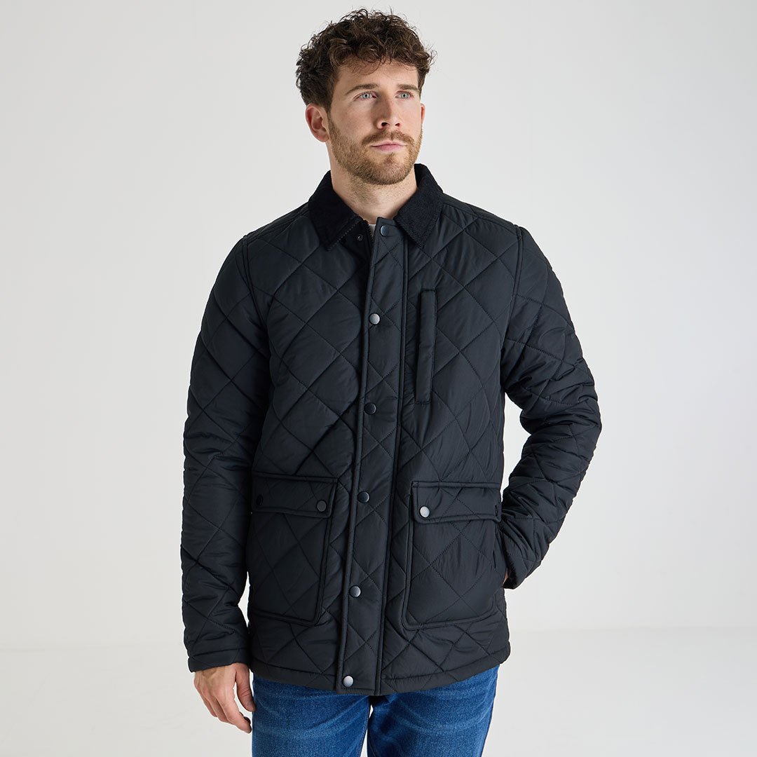 Mens Black Quilted Coat from You Know Who's