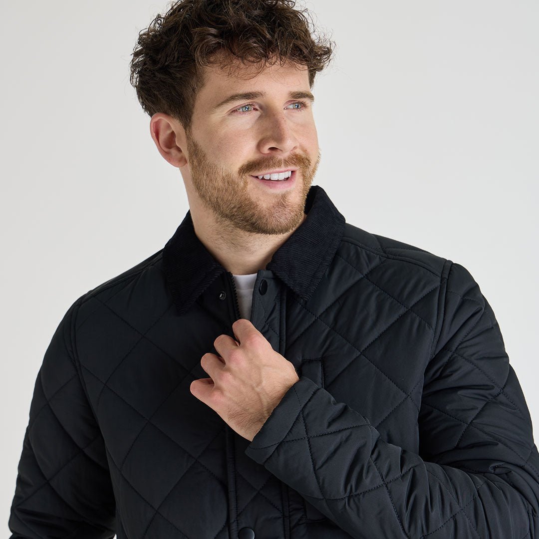 Mens Black Quilted Coat from You Know Who's