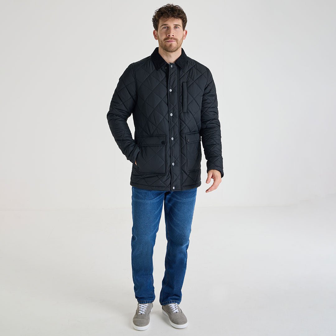 Mens Black Quilted Coat from You Know Who's