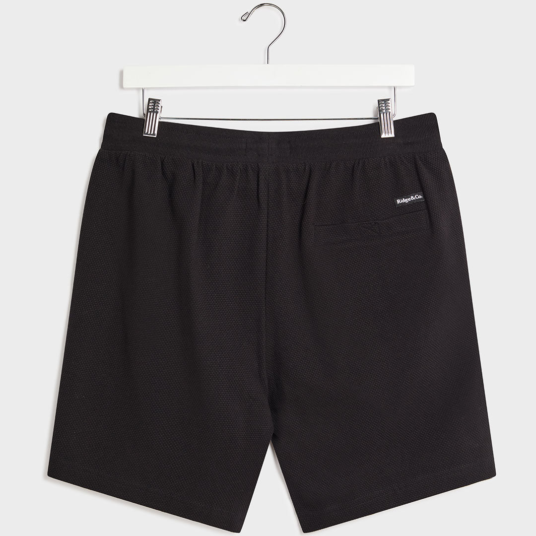 Mens Black Textured Popcorn Shorts from You Know Who's
