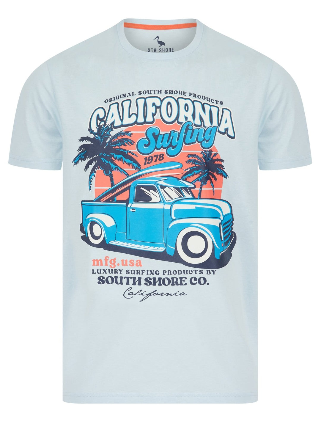 Mens Blue California Surfing T-shirt from You Know Who's